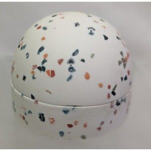 Capra Designs Terrazzo Dome Keepsake Box Confetti Design Smooth Shape